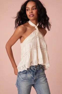 Women LoveShackFancy Alessandro Halter  Bow Top