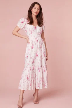 Women LoveShackFancy Angie Cotton Midi Dress