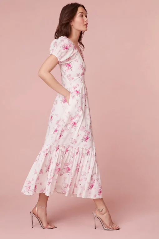 Women LoveShackFancy Angie Cotton Midi Dress