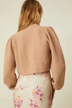 LoveShackFancy Avignon V-Neck Crop Cardigan
