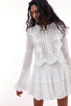 Women LoveShackFancy Brightlin Eyelet Blouse