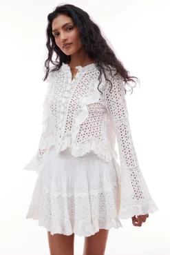 Women LoveShackFancy Brightlin Eyelet Blouse