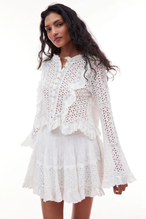 Women LoveShackFancy Brightlin Eyelet Blouse