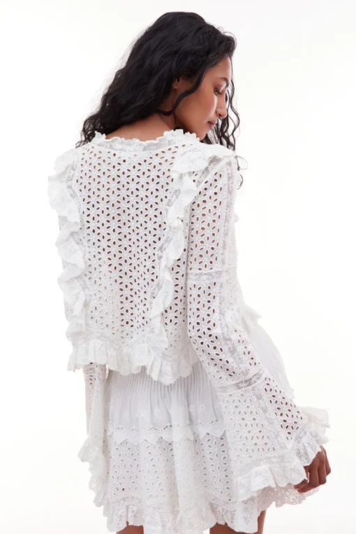 Women LoveShackFancy Brightlin Eyelet Blouse