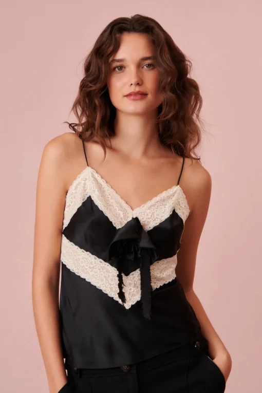 Women LoveShackFancy Brimsley Silk Charmeuse Top