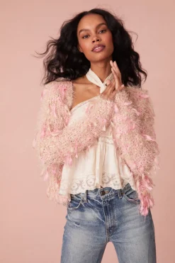 Women LoveShackFancy Carol Hand-Dyed Ribbon Cardigan