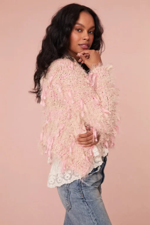 Women LoveShackFancy Carol Hand-Dyed Ribbon Cardigan