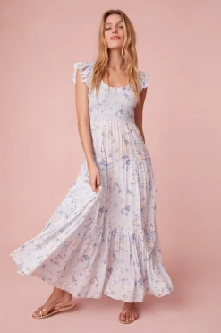Women LoveShackFancy Chessie Cotton Maxi Dress