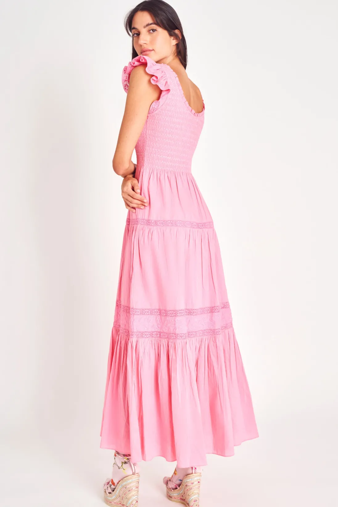 Women LoveShackFancy Chessie Heritage Cotton Maxi Dress