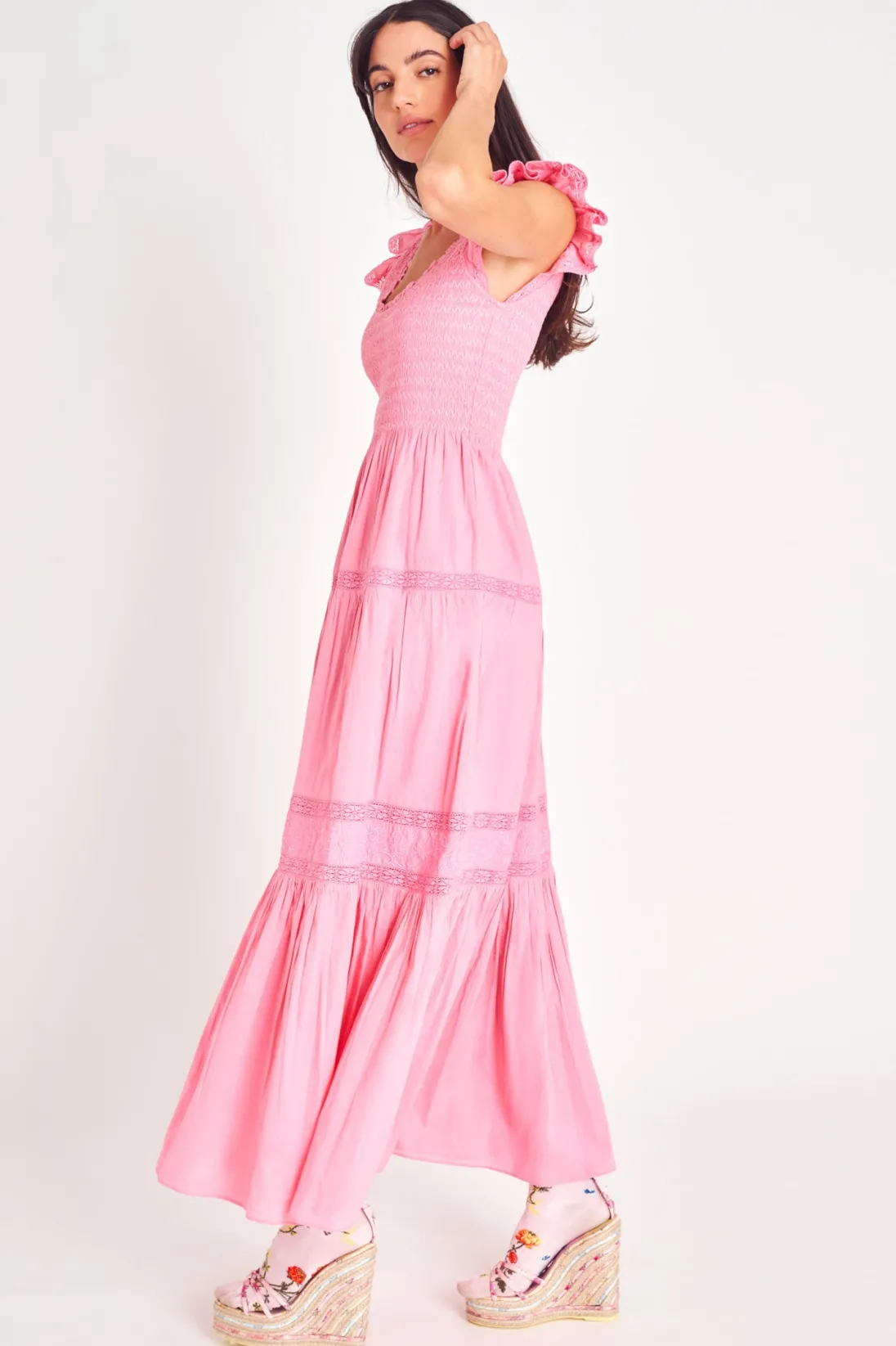 Women LoveShackFancy Chessie Heritage Cotton Maxi Dress