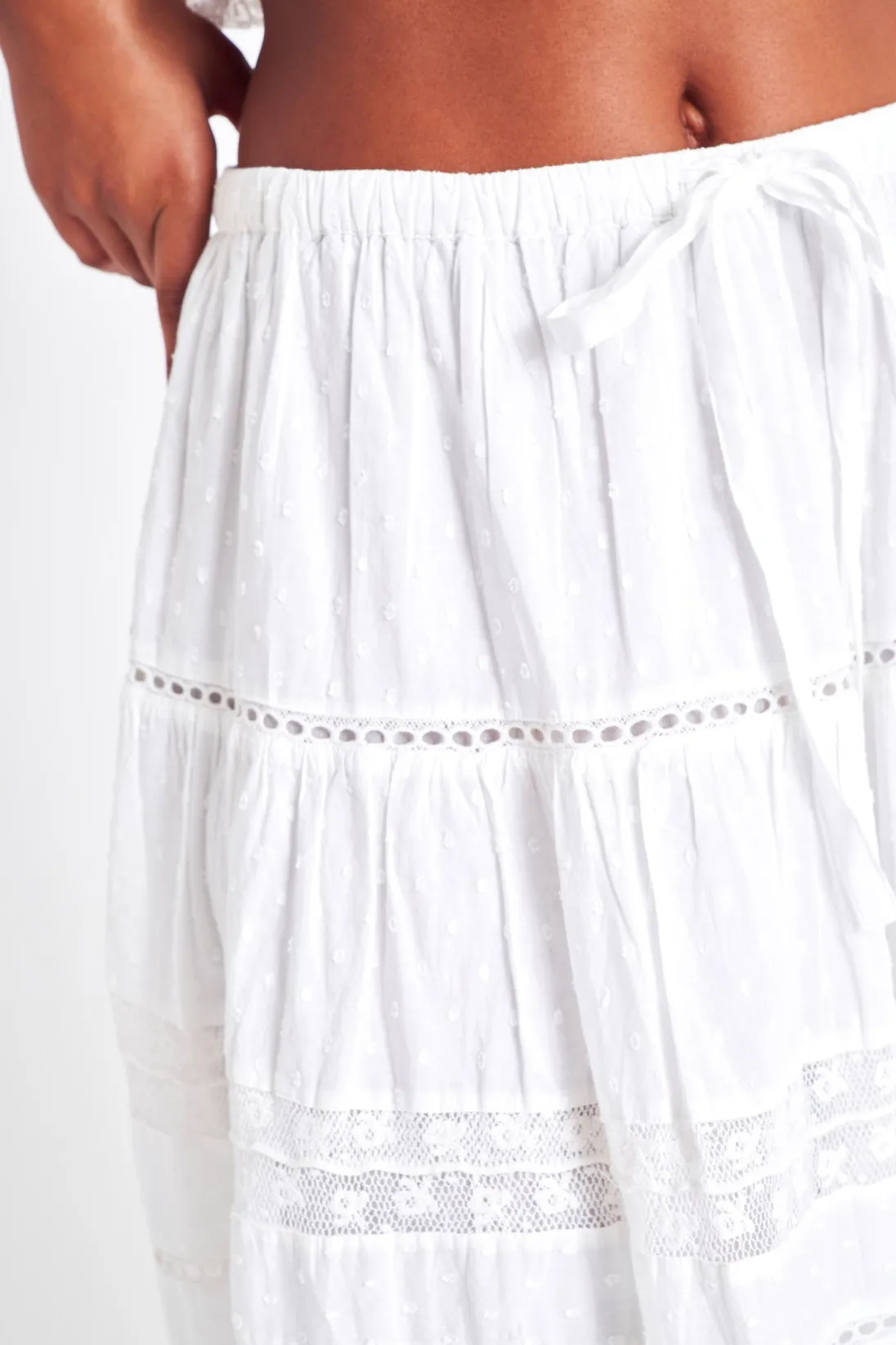 Women LoveShackFancy Donna Heritage Midi Skirt