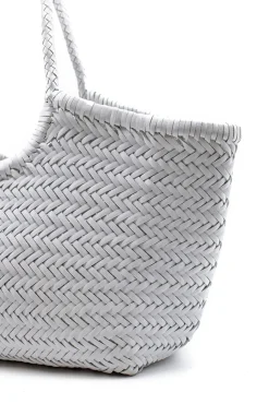 LoveShackFancy Dragon Diffusion Nantucket Large Woven Leather Tote