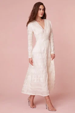 Women LoveShackFancy Ellitia Victorian Lace Maxi Dress