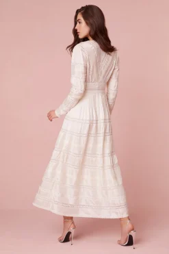 Women LoveShackFancy Ellitia Victorian Lace Maxi Dress