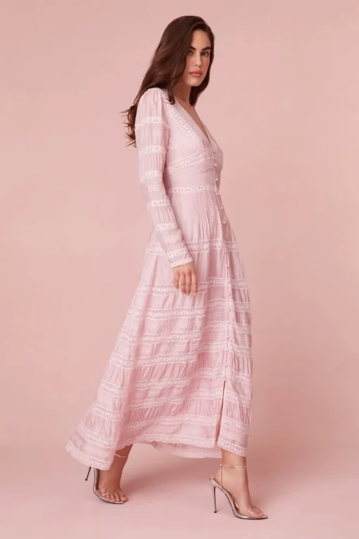 Women LoveShackFancy Ellitia Victorian Lace Maxi Dress
