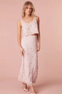 Women LoveShackFancy Ensor Embellished Crop Top