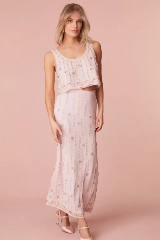 Women LoveShackFancy Ensor Embellished Crop Top