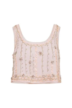 Women LoveShackFancy Ensor Embellished Crop Top