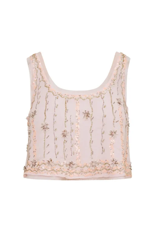 Women LoveShackFancy Ensor Embellished Crop Top