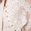 Women LoveShackFancy Falima Cropped Denim Floral Jacket