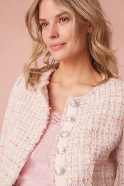 Women LoveShackFancy Falima Tweed Cropped Jacket