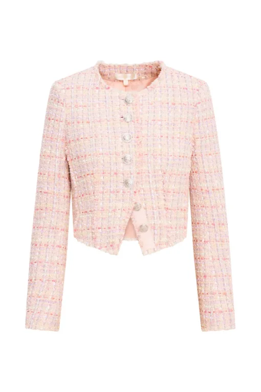 Women LoveShackFancy Falima Tweed Cropped Jacket