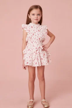 LoveShackFancy Girls Decker Cotton Dress