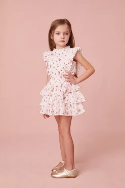 LoveShackFancy Girls Decker Cotton Dress