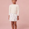 LoveShackFancy Girls Lavender Floral Billie Skirt
