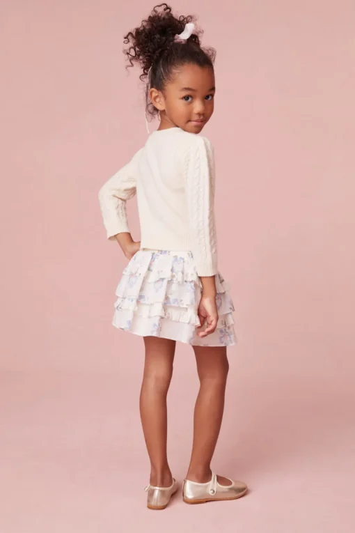 LoveShackFancy Girls Lavender Floral Billie Skirt