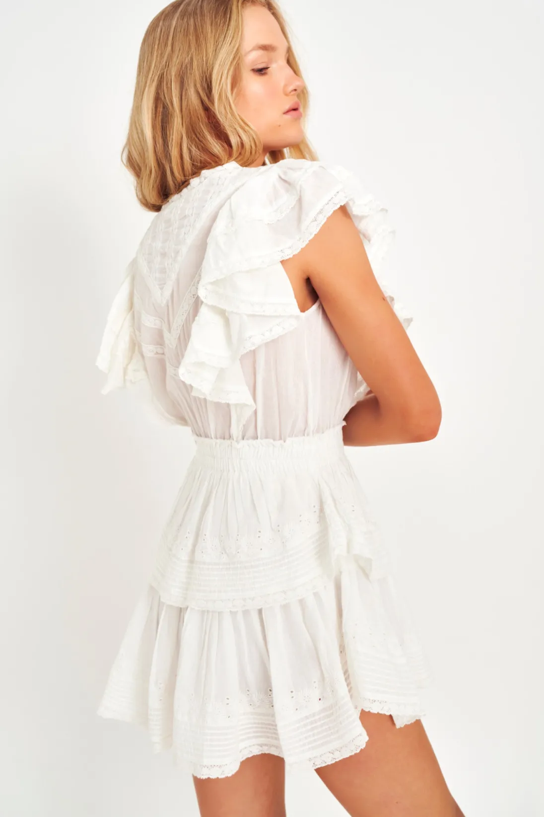 LoveShackFancy Gwen Heritage Mini Dress