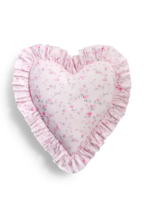 LoveShackFancy Heart Shape Ruffle Pillow