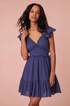 Women LoveShackFancy Ivella Smocked Adjustable Mini Dress