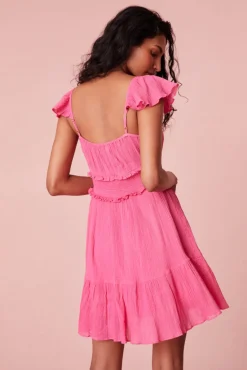 Women LoveShackFancy Ivella Smocked Adjustable Mini Dress