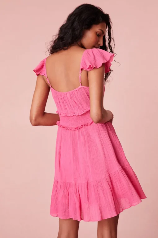 Women LoveShackFancy Ivella Smocked Adjustable Mini Dress