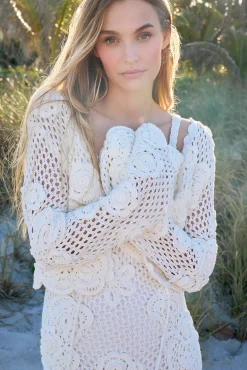 Women LoveShackFancy Kylan Crochet Cardigan