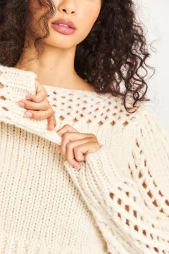 LoveShackFancy Larson Alpaca Crop Pullover