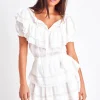 Women LoveShackFancy Liv Cotton Ruffled Dress