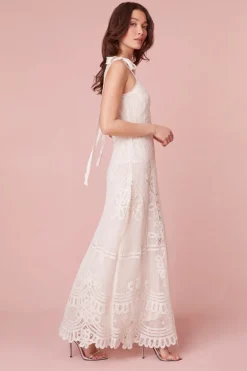 Women LoveShackFancy Lora Lace Maxi Dress