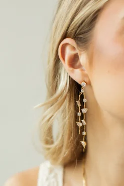 LoveShackFancy Luna Asymmetrical Drop Earrings By Evie Jewelry