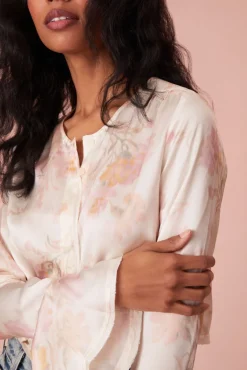 Women LoveShackFancy Lyndon Floral Bell Sleeve Top
