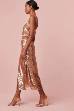 Women LoveShackFancy Miller Sequin Skirt