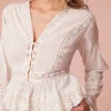 Women LoveShackFancy Mindy Lace Blouse