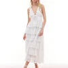 Women LoveShackFancy Nevis Eyelet Halter Maxi Dress
