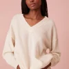 Women LoveShackFancy Perrine Cashmere V-Neck Pullover
