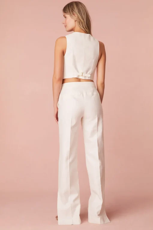 Women LoveShackFancy Poppet Straight Leg Tailored Pants