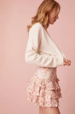 Women LoveShackFancy Robeina Floral Mini Skirt