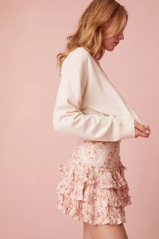 Women LoveShackFancy Robeina Floral Mini Skirt