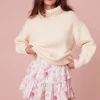 Women LoveShackFancy Ruffle Mini Floral Pink Skirt