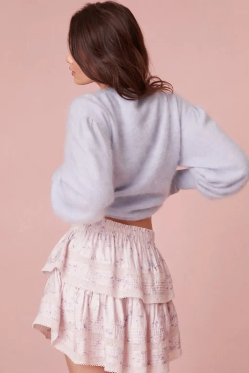 Women LoveShackFancy Ruffle Mini Floral Tiered Skirt